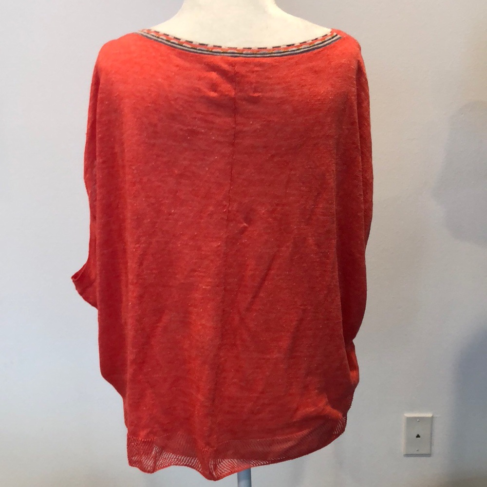 Zadig & Voltaire coral woven top with mesh detail - Picture 2 of 8
